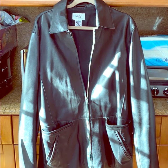 Mens A/X Leather Jacket - Picture 1 of 2